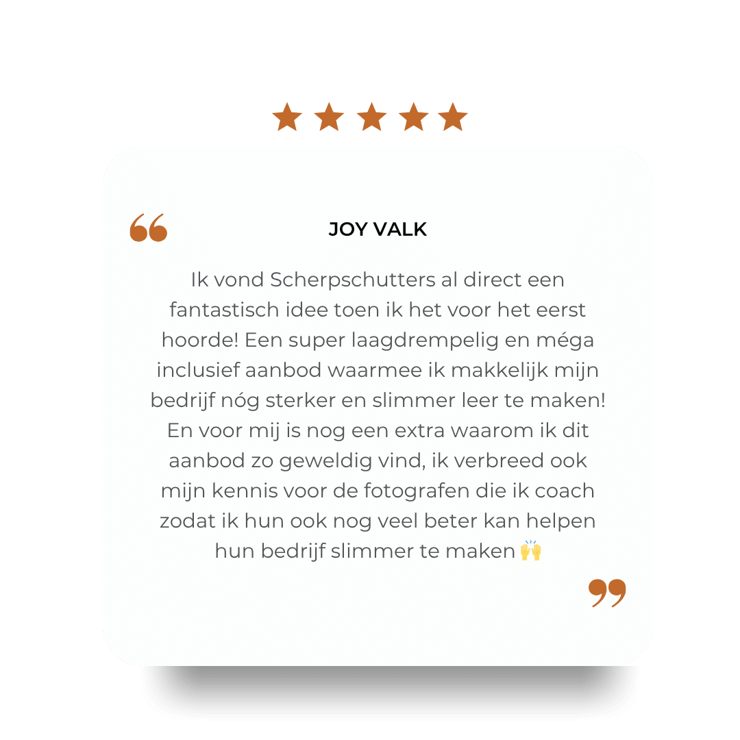 Review scherpschutters SCHERP! Joy